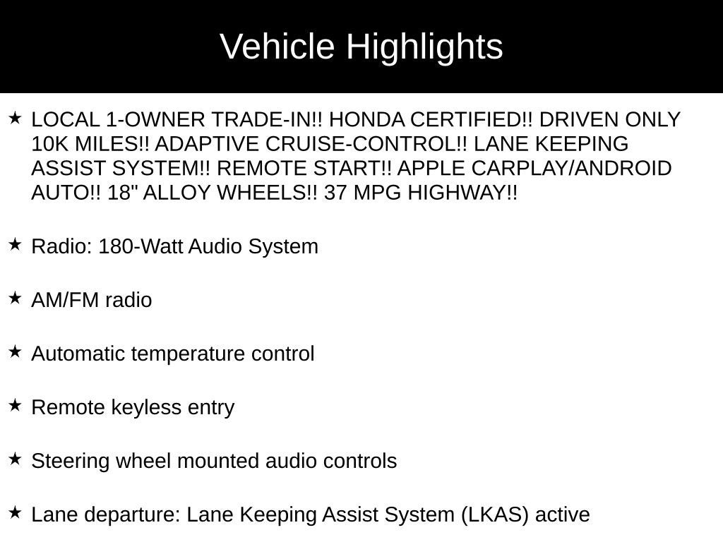 2022 Honda Civic Sport