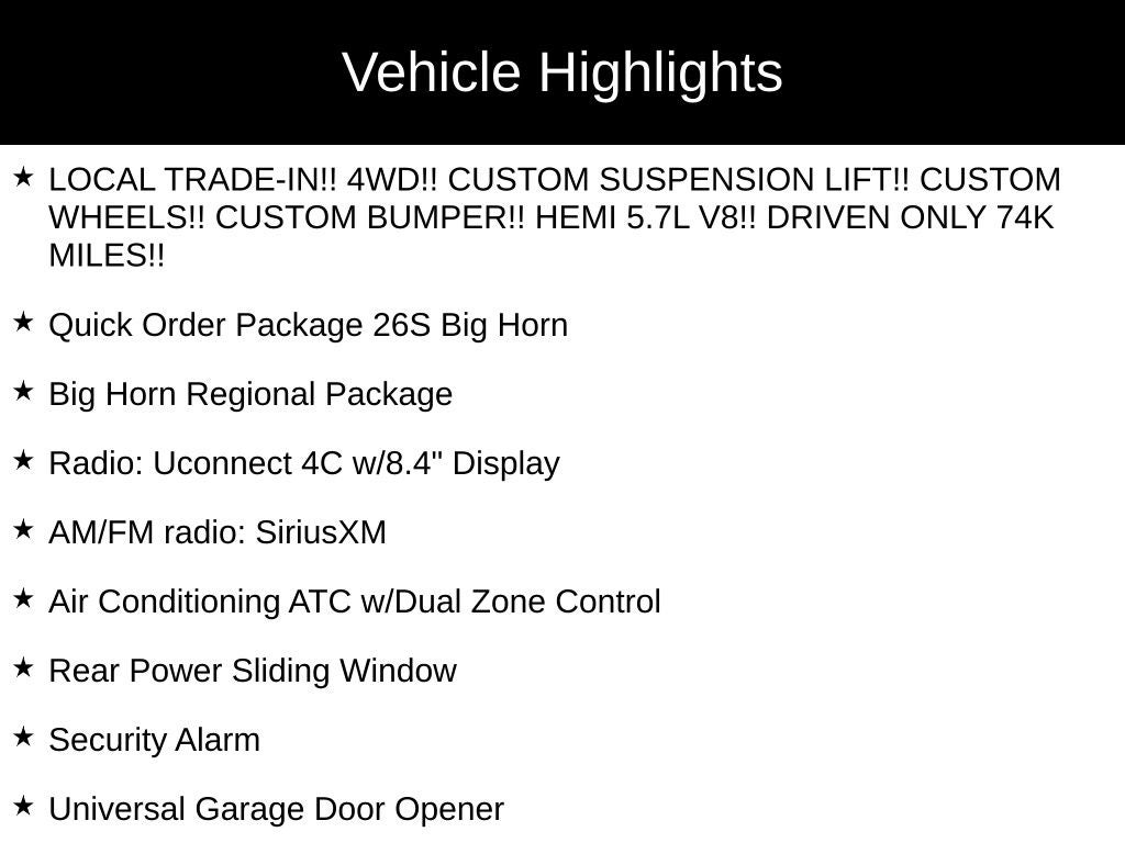 2019 RAM 1500 Classic Big Horn