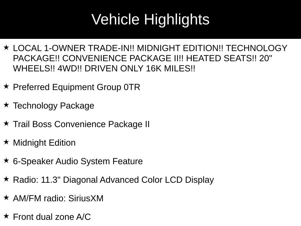 2025 Chevrolet Colorado Trail Boss