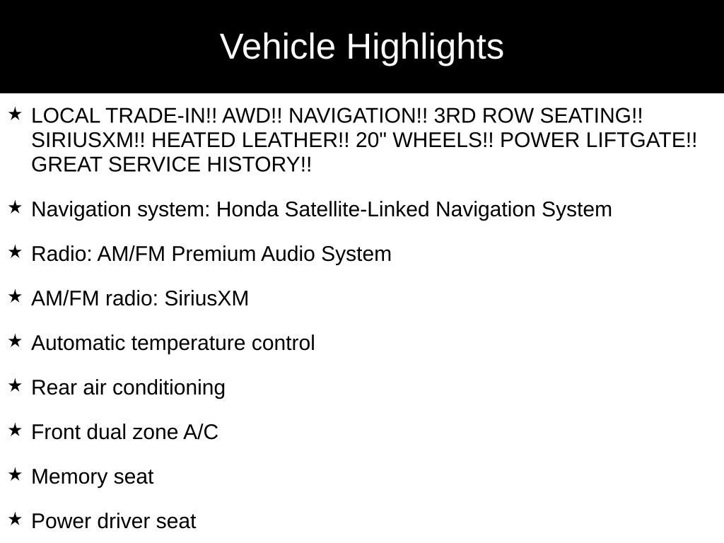 2019 Honda Pilot Touring 7 Passenger
