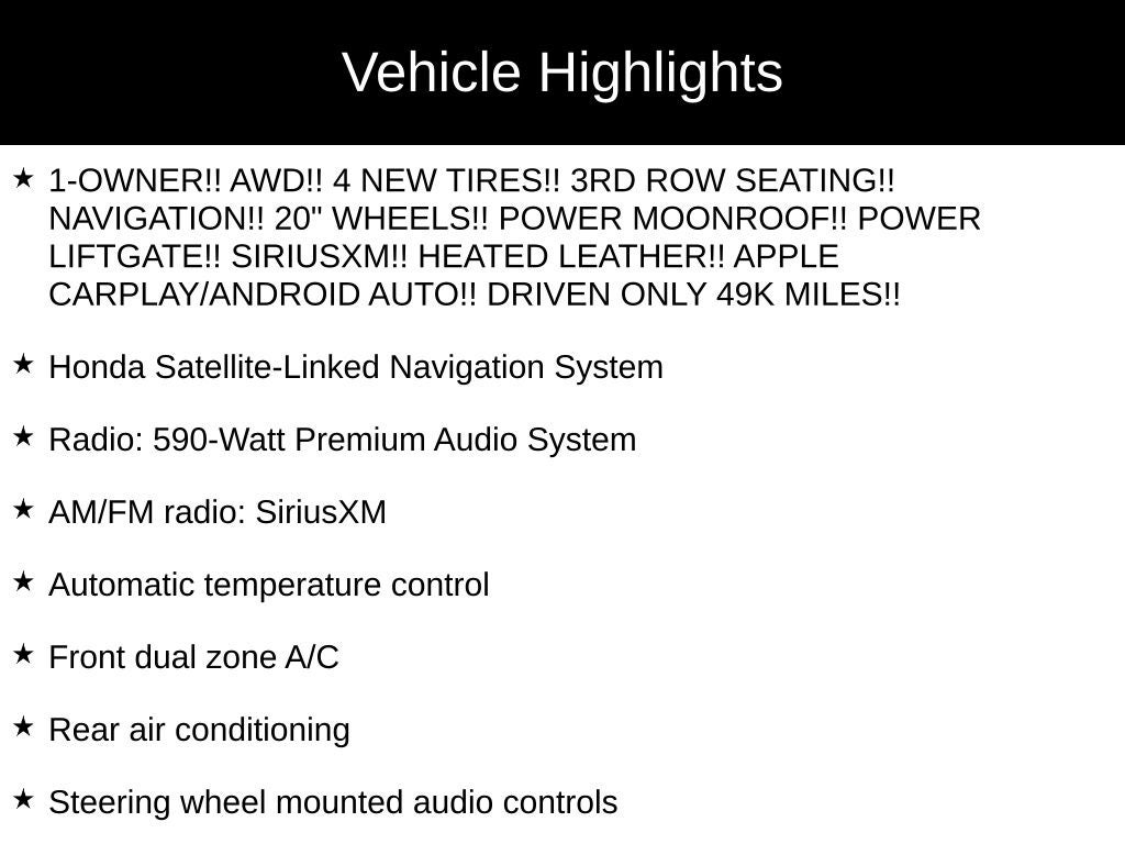 2021 Honda Pilot Touring 7 Passenger