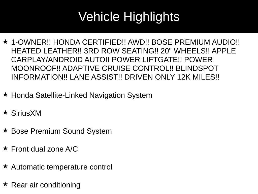 2025 Honda Pilot Touring