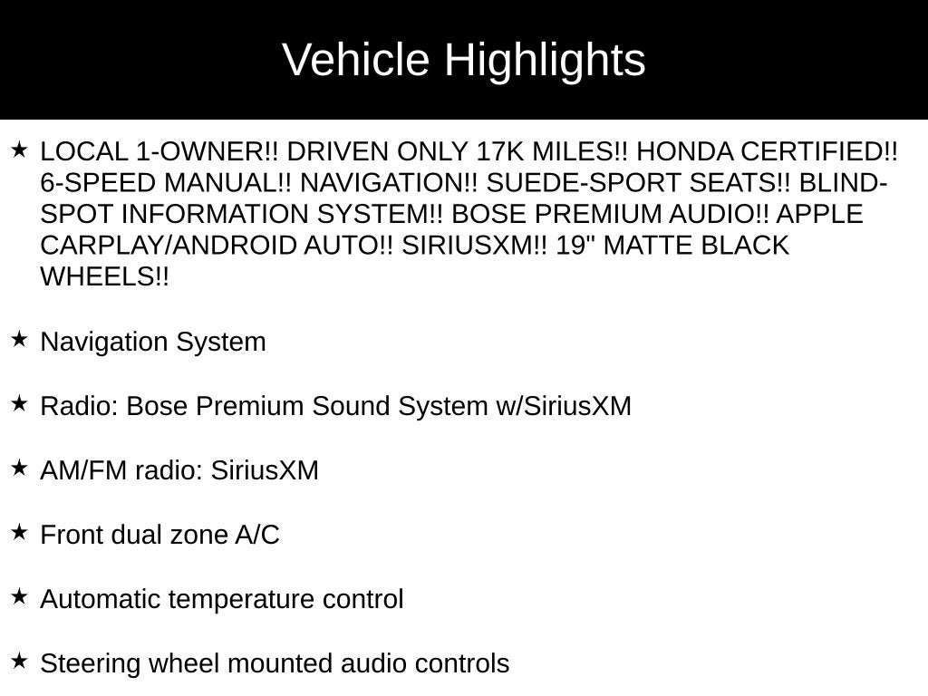 2023 Honda Civic Type R Base