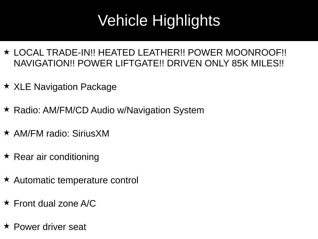 2017 Toyota Sienna XLE 8 Passenger