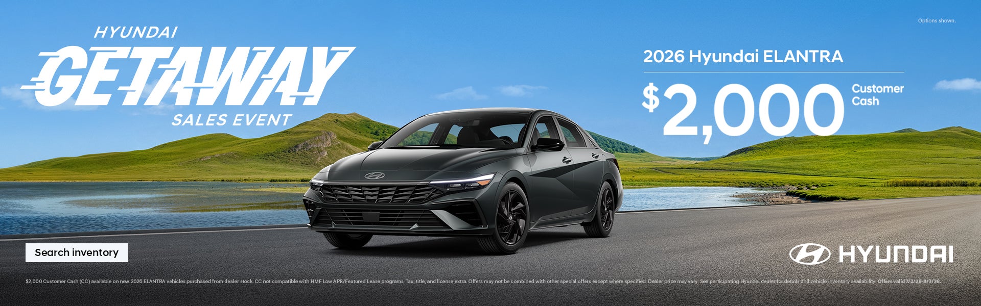 2026 Hyundai Elantra Customer Cash Offer